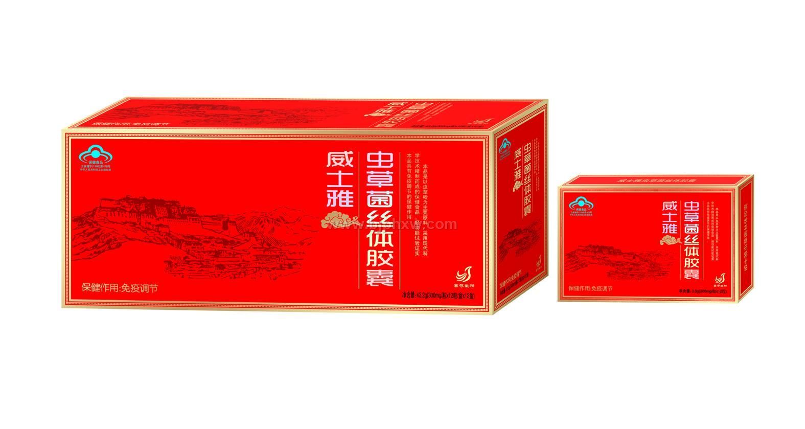 善存公司虫草菌丝体胶囊红色装——华夏外用产品招商网