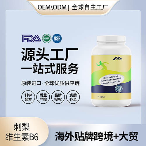 美国原装维生素b6片刺梨复合胡萝卜素胶囊生发护发保健食品代加工